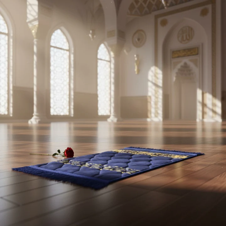 Travel-Friendly Velvet Prayer Mat